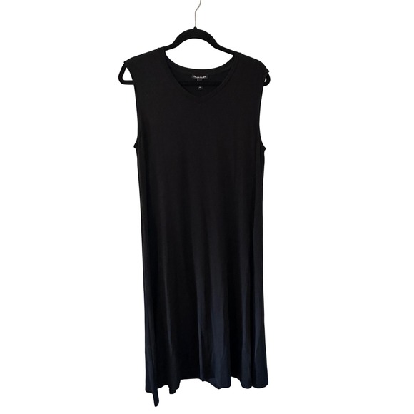 Eileen Fisher Dresses & Skirts - EILEEN FISHER Black V Neck Sleeveless Midi Dress‎ M/M Resortwear Vacation